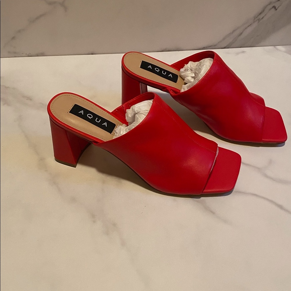 AQUA Toga High Heel Slide Sandals - Picture 3 of 8